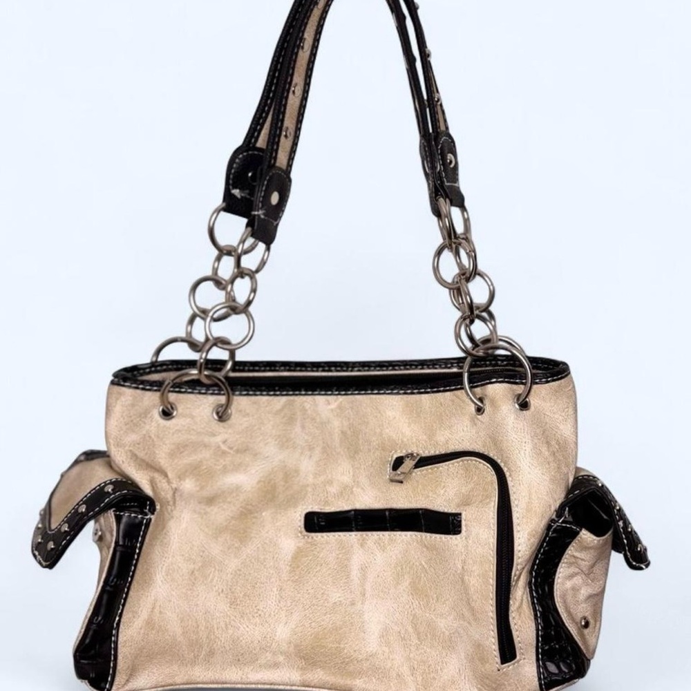 Studded Western Cowgirl Satchel Tote Bag - Picture 4 of 8